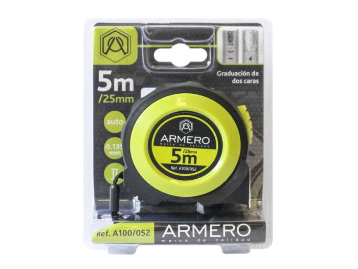 Рулетка Armero A100/052 автоблок. 5м/25 мм