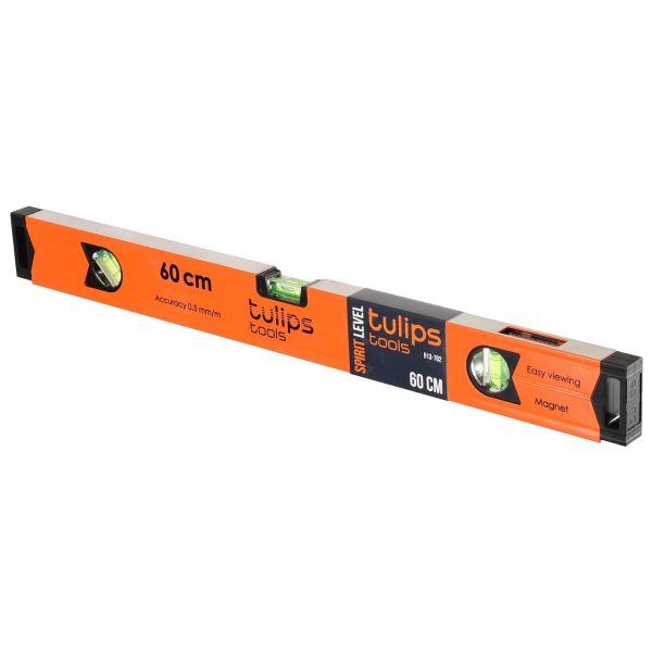 Уровень "Tulips tools" 3 глазка, магнит, 600 мм Уровень "Tulips tools" 3 глазка, магнит, 600 мм