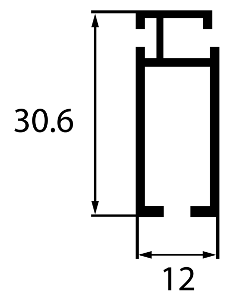 Профиль раздвижной москитной сетки SLID-50X белый